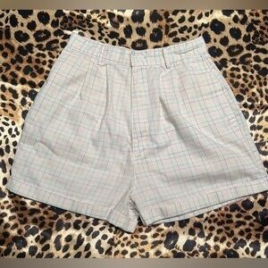Vintage No Strings Attached White with Pastel Plaid Shorts